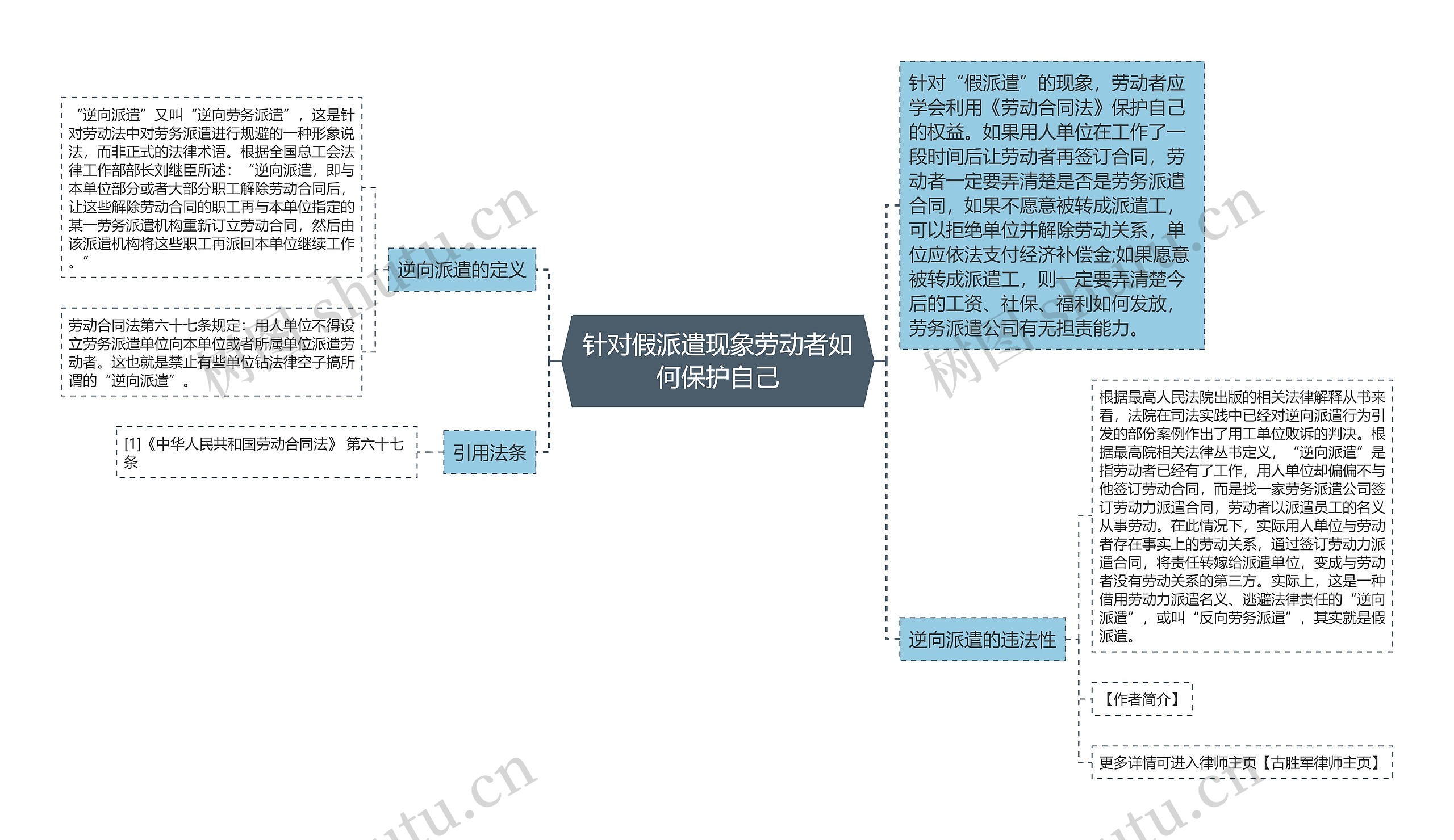 针对假派遣现象劳动者如何保护自己思维导图