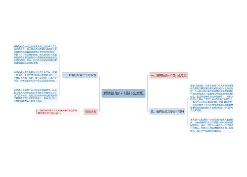 解聘赔偿n+1是什么意思