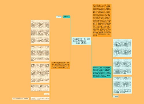 2022国考申论干货：议论文分论点的确定方法——拆分法与整体法