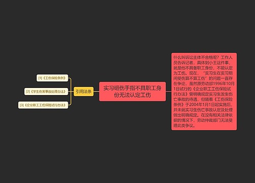 实习砸伤手指不具职工身份无法认定工伤