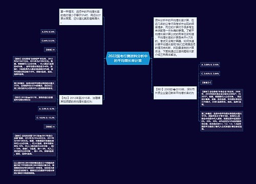 2022国考行测资料分析中的平均增长率计算