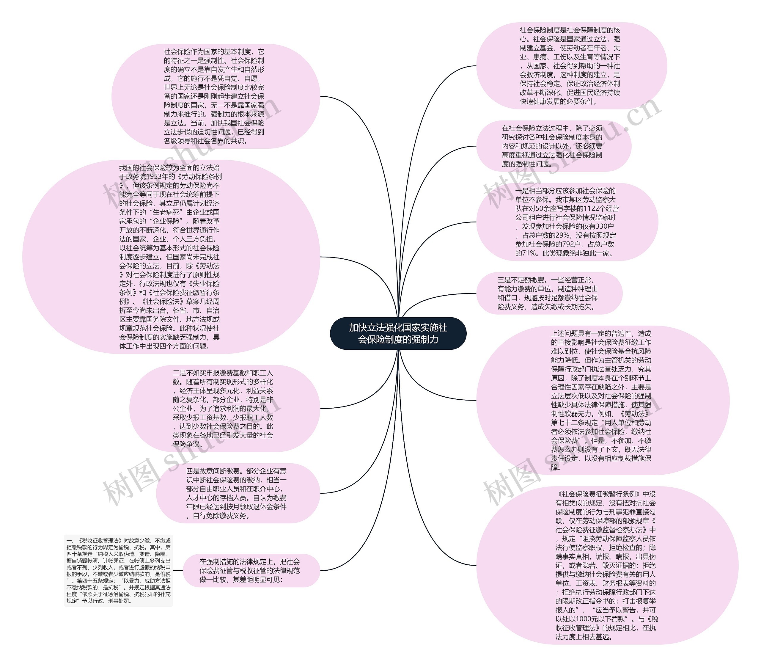 加快立法强化国家实施社会保险制度的强制力思维导图