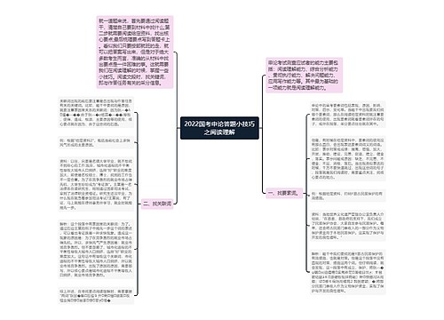 2022国考申论答题小技巧之阅读理解