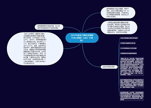 2022年国考行测言语理解干货之意图？主旨？不清楚！