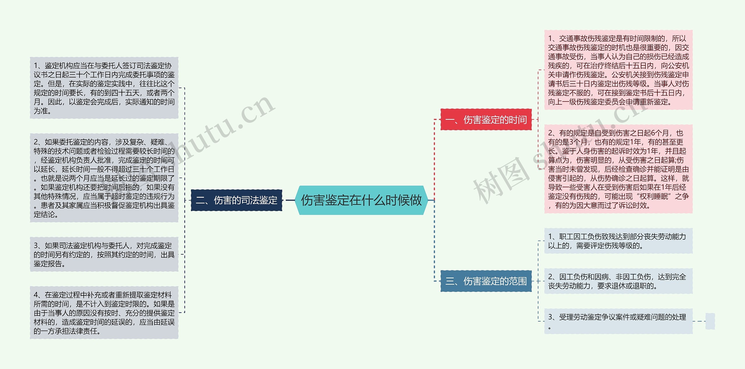 伤害鉴定在什么时候做思维导图