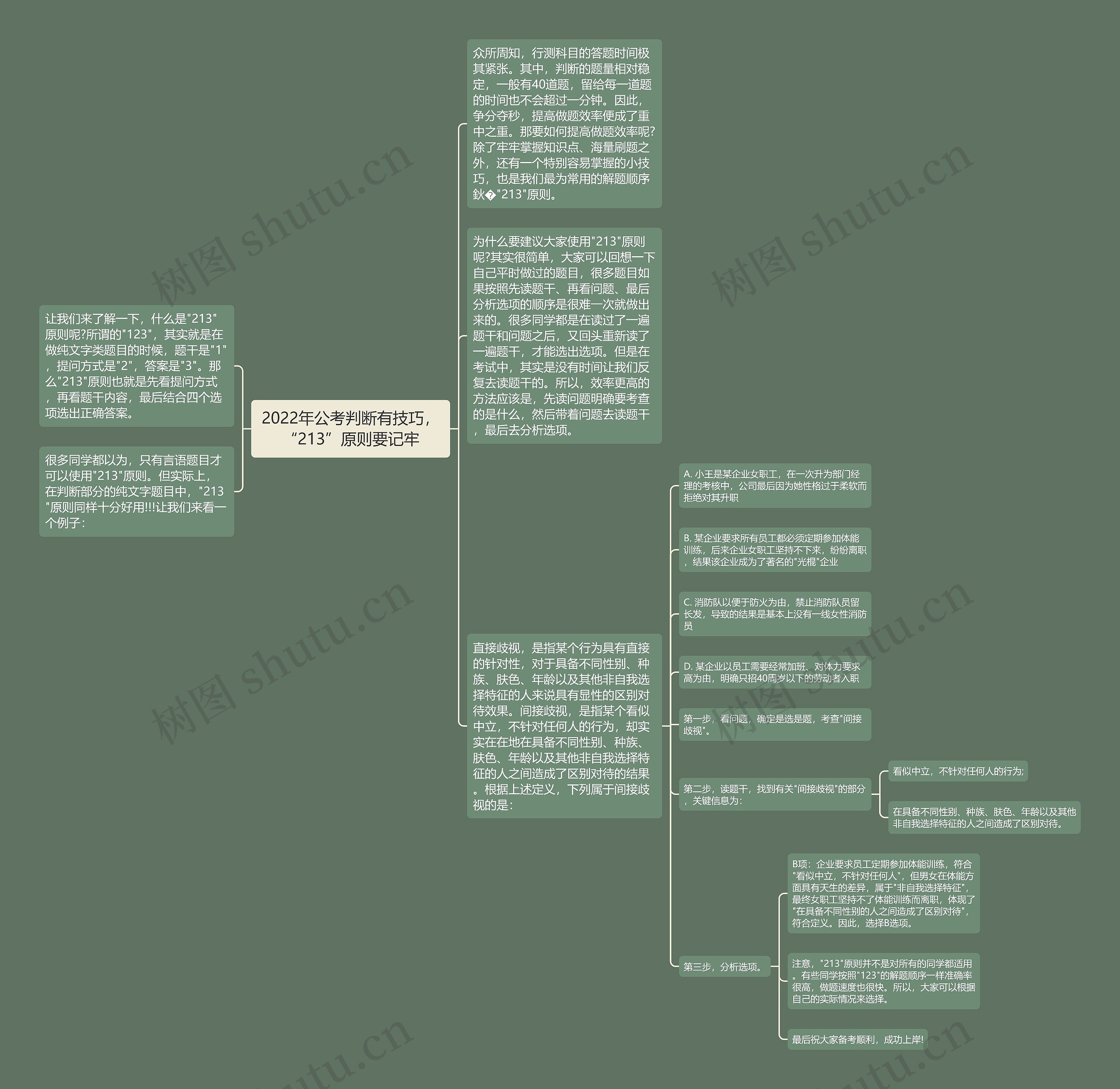 2022年公考判断有技巧，“213”原则要记牢思维导图
