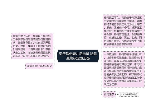 男子砍伤妻儿后自杀 法院最终认定为工伤