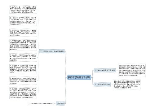 买的车子老坏怎么投诉