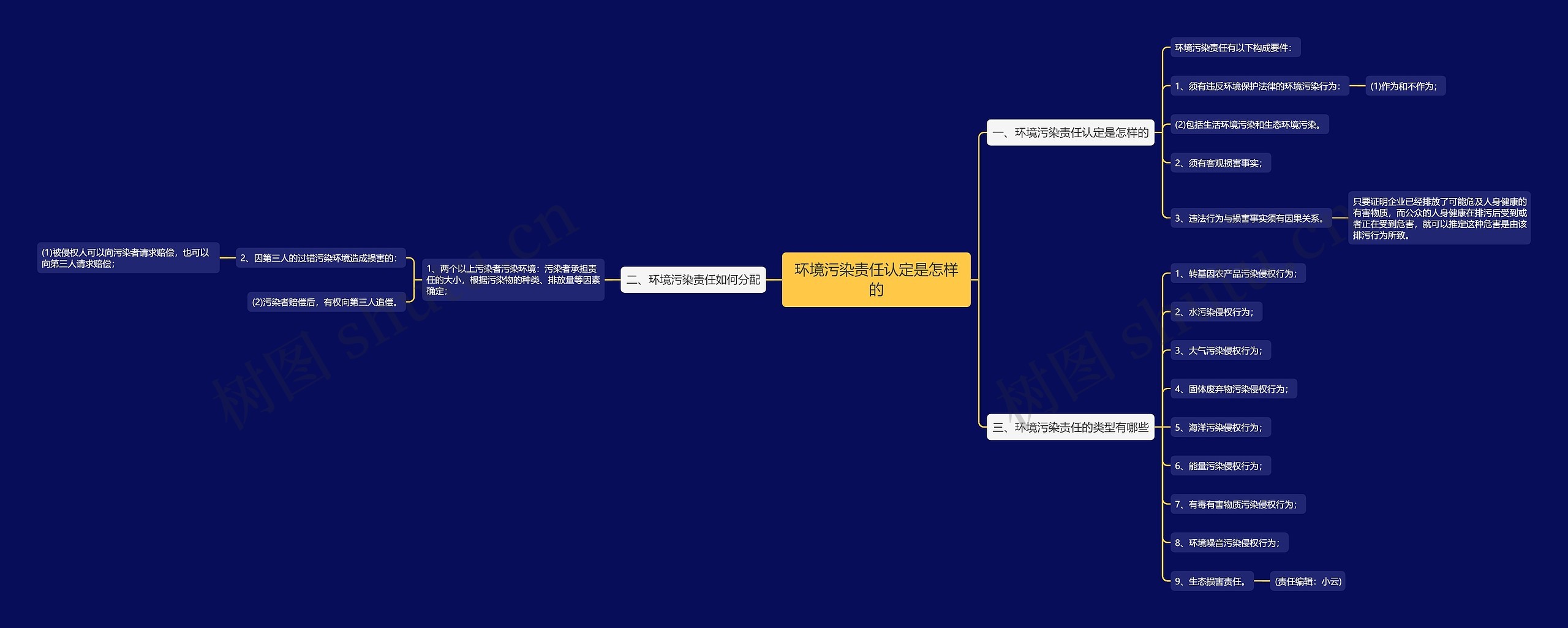 环境污染责任认定是怎样的思维导图