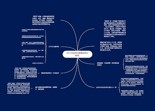 2015元旦苏州零售品物价新规 