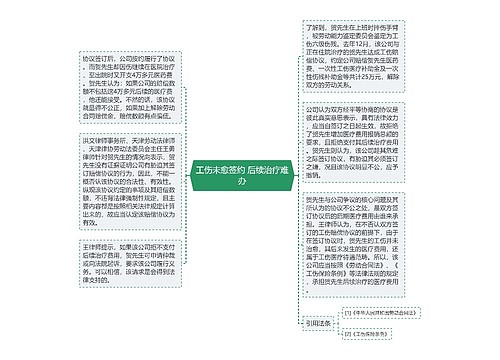 工伤未愈签约 后续治疗难办