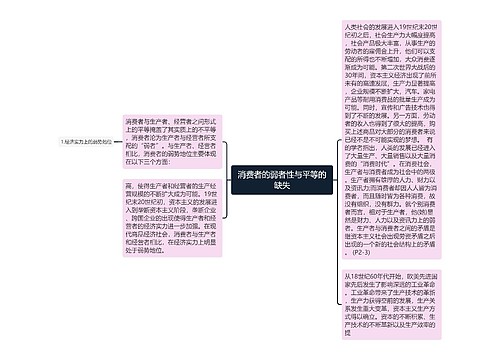 消费者的弱者性与平等的缺失