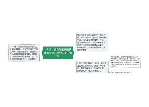 “5·26”拐卖儿童案破获 团伙专拐7个月到2岁的男孩