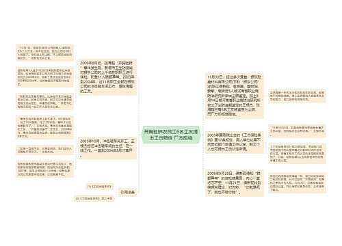 开胸验肺农民工6名工友提出工伤赔偿 厂方拒绝
