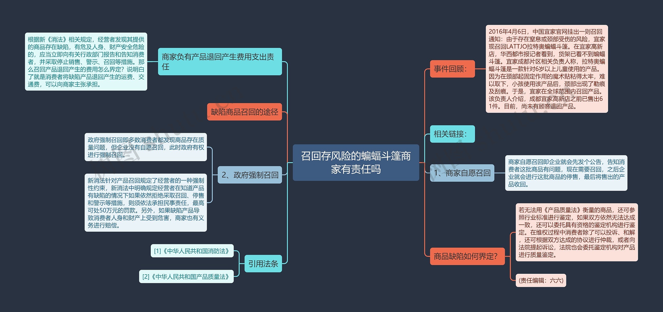 召回存风险的蝙蝠斗篷商家有责任吗思维导图