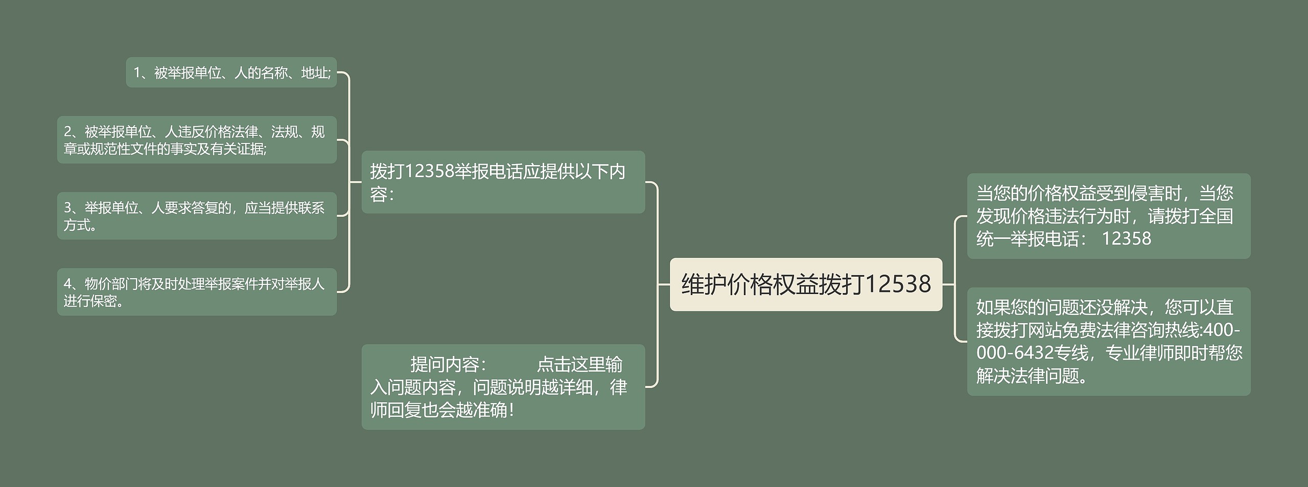 维护价格权益拨打12538思维导图