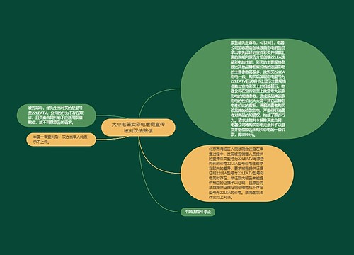 大中电器卖彩电虚假宣传被判双倍赔偿