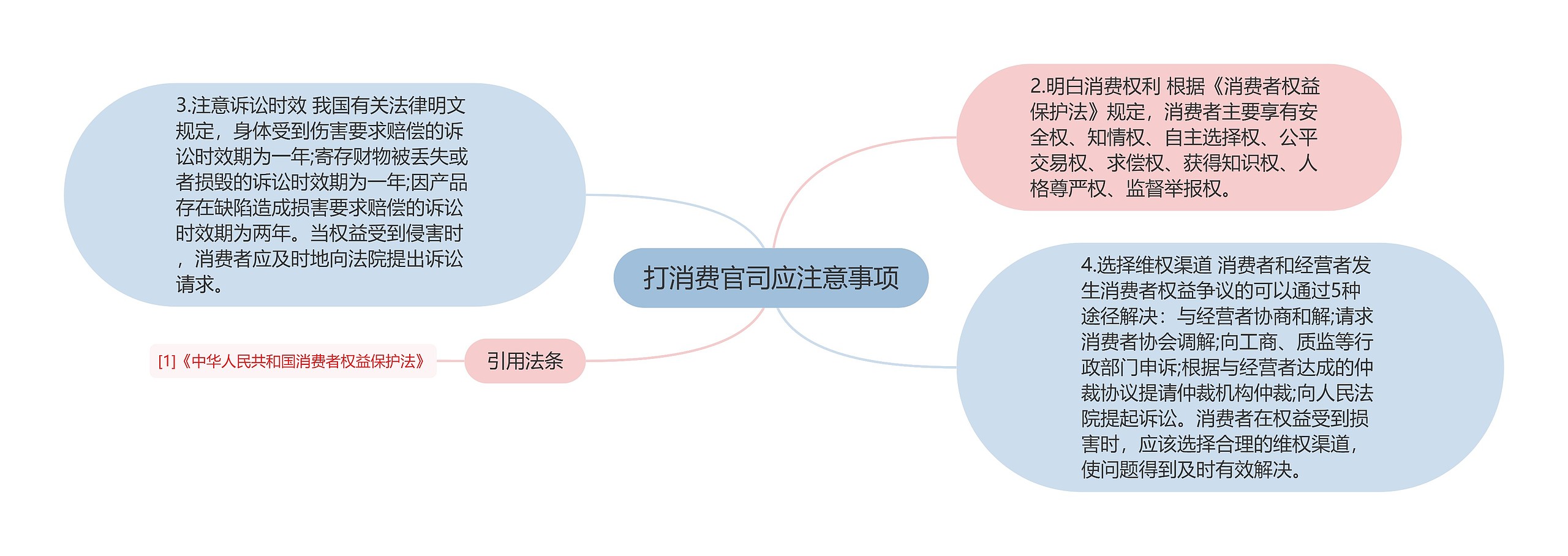 打消费官司应注意事项思维导图