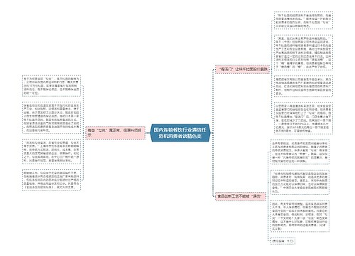 国内连锁餐饮行业遇信任危机消费者谈精色变