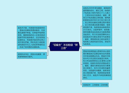 “旧雇主”不应赔偿“新工伤”