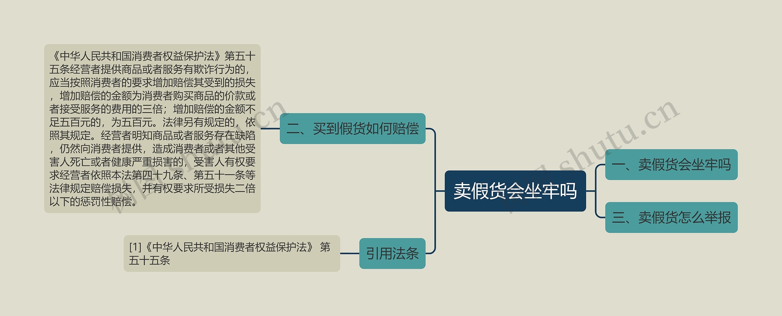 卖假货会坐牢吗思维导图