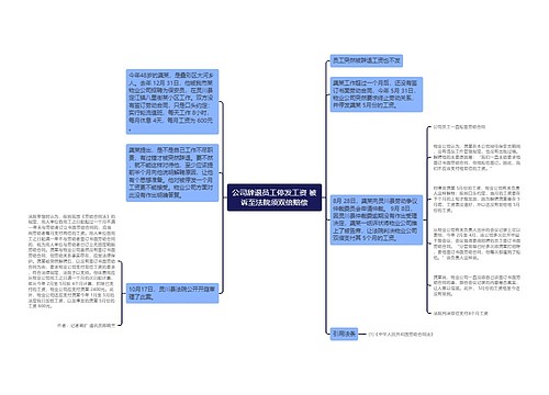 公司辞退员工停发工资 被诉至法院须双倍赔偿