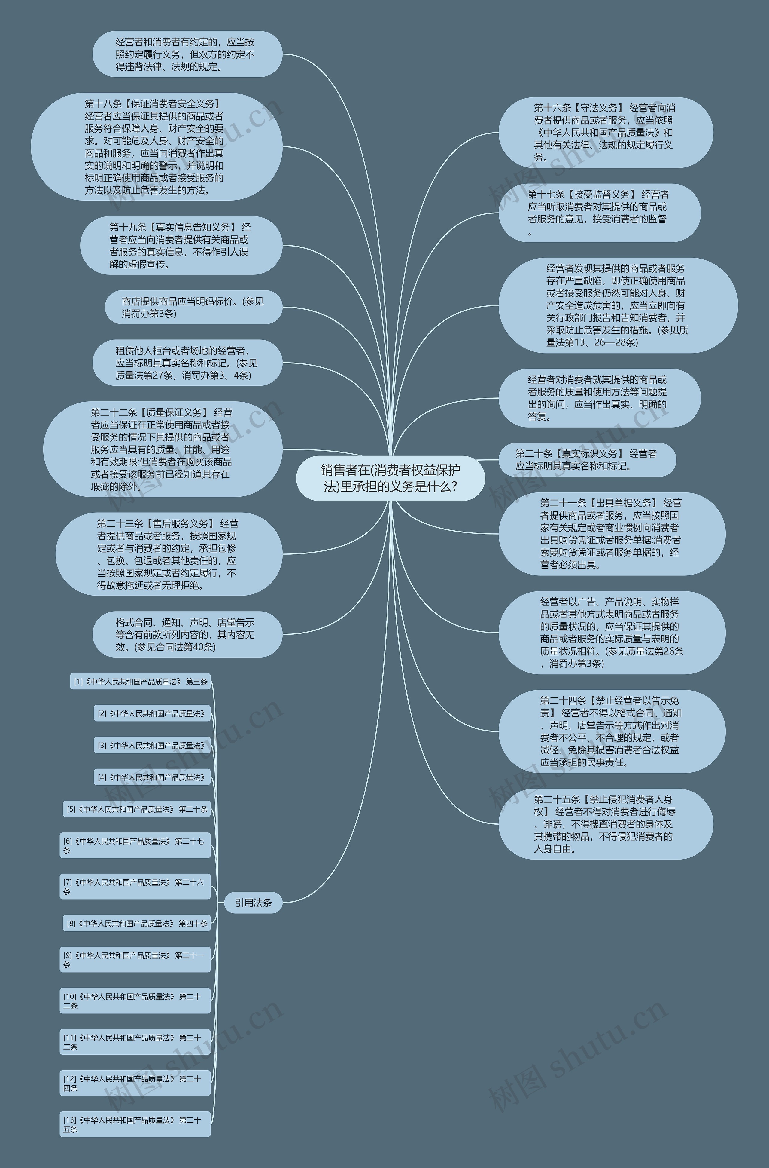 销售者在(消费者权益保护法)里承担的义务是什么?思维导图