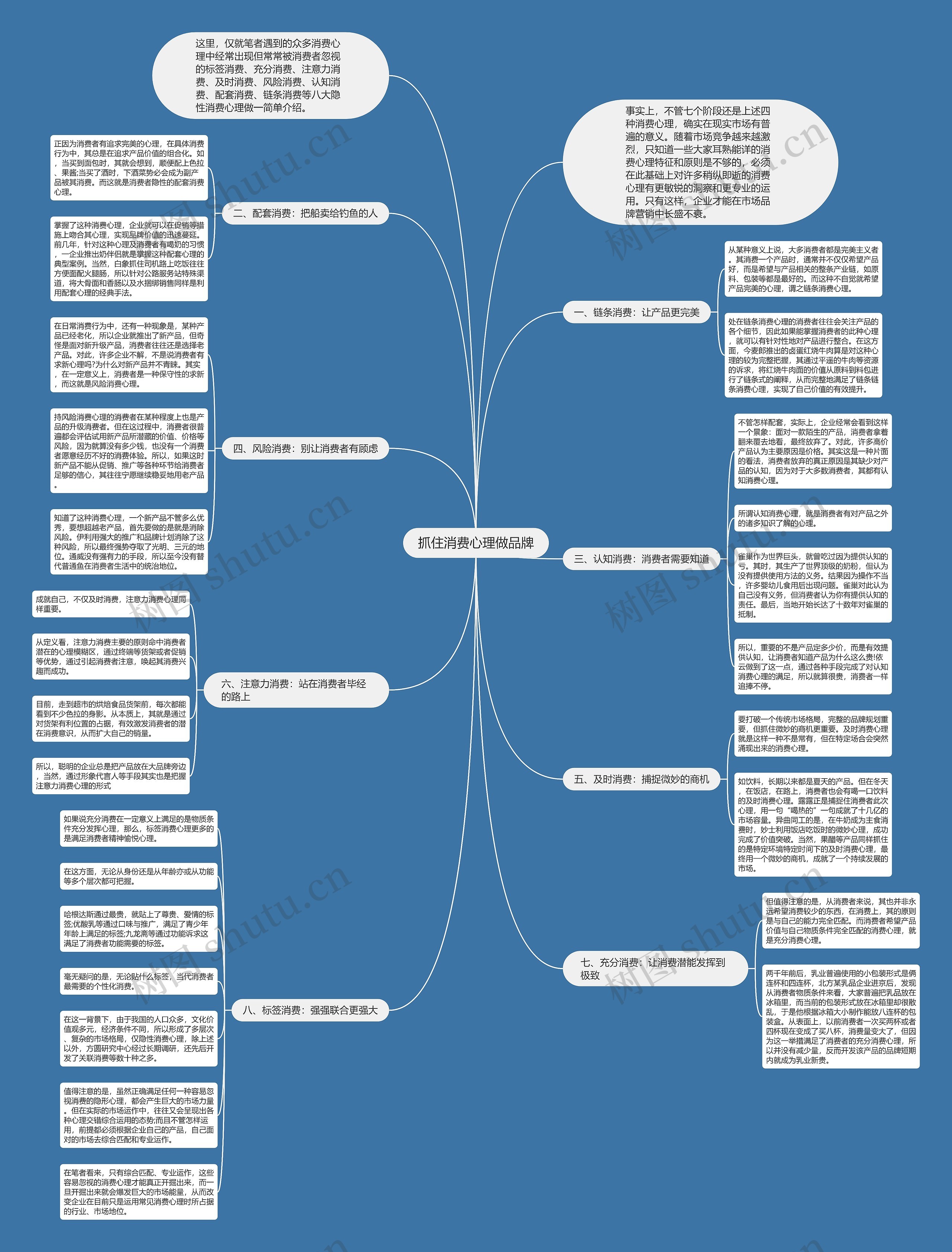 抓住消费心理做品牌思维导图