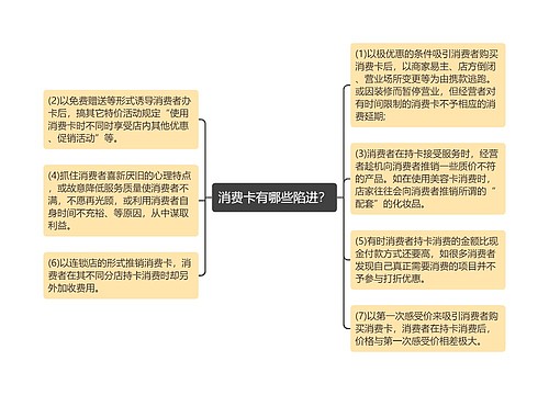 消费卡有哪些陷进？