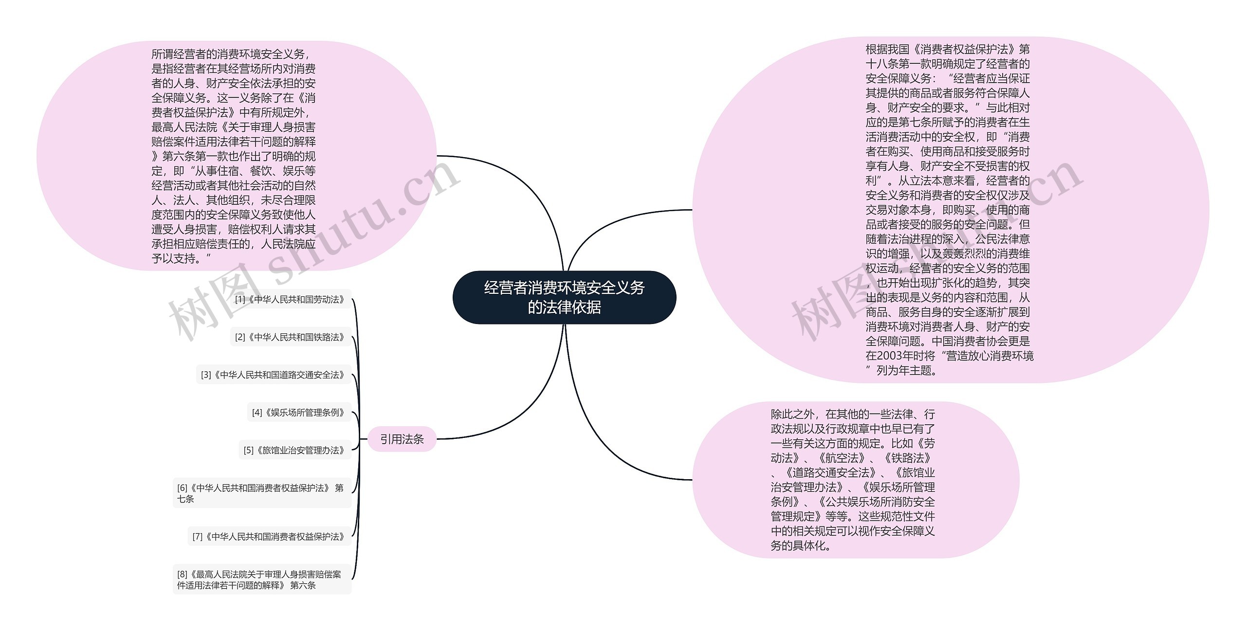 经营者消费环境安全义务的法律依据思维导图