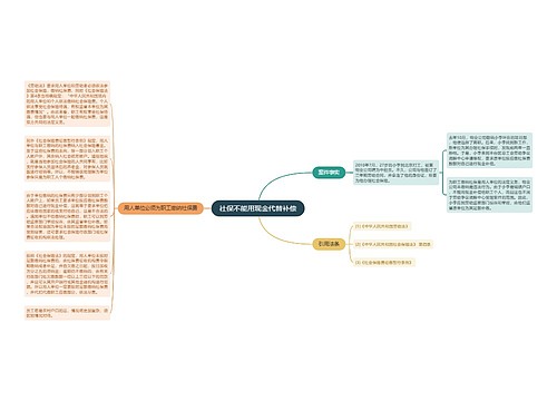 社保不能用现金代替补偿