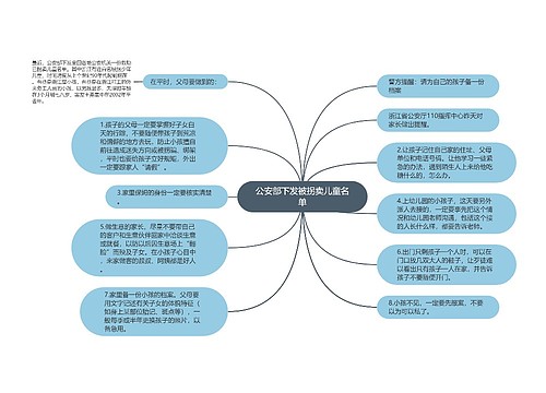 公安部下发被拐卖儿童名单