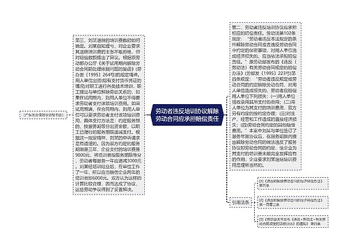 劳动者违反培训协议解除劳动合同应承担赔偿责任