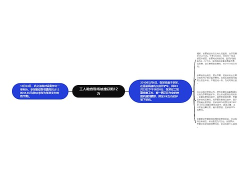 工人勘查现场被撞获赔12万