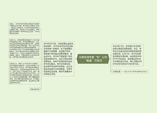 证券咨询专家“炒”公司“鱿鱼”引官司