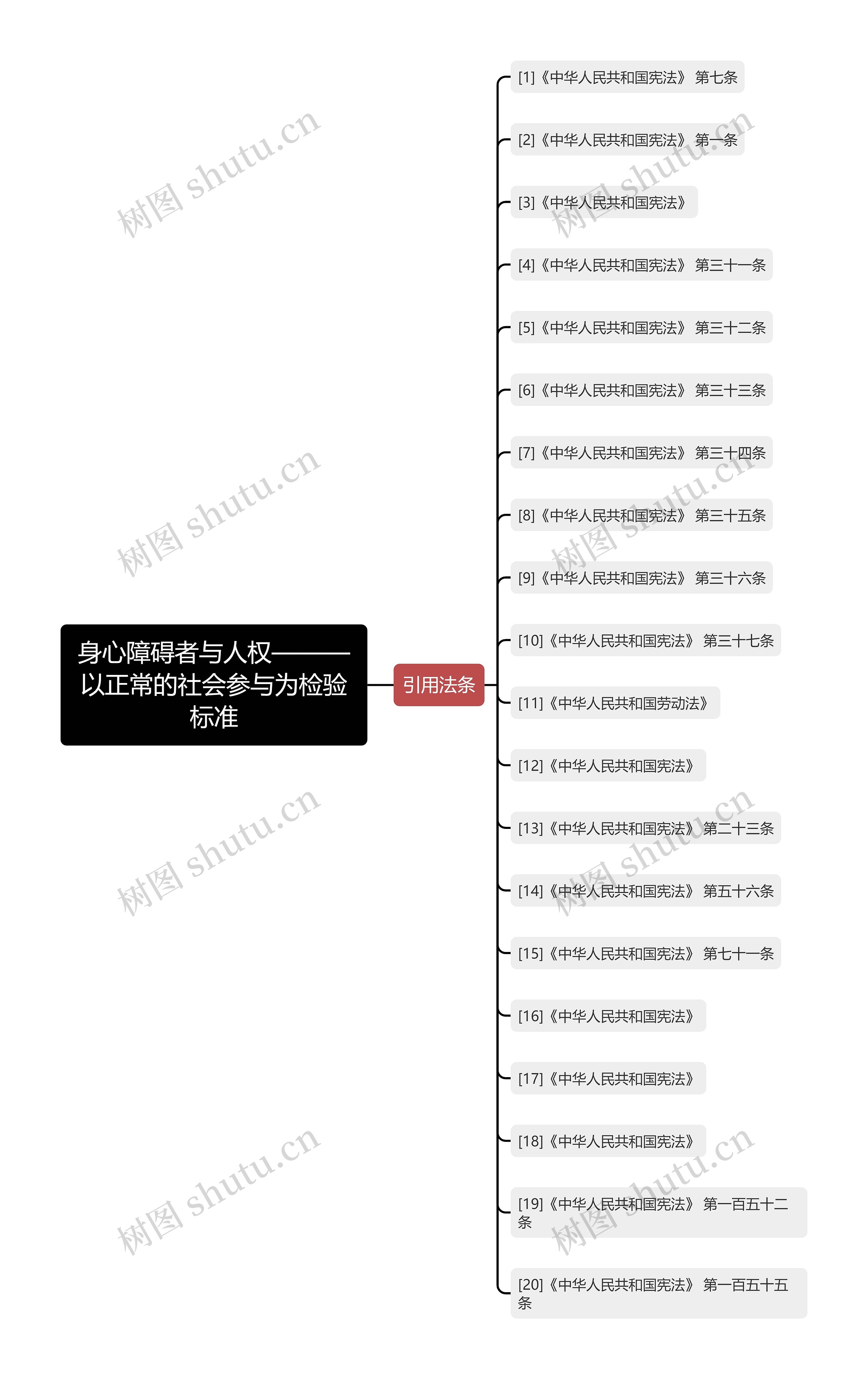 身心障碍者与人权———以正常的社会参与为检验标准思维导图