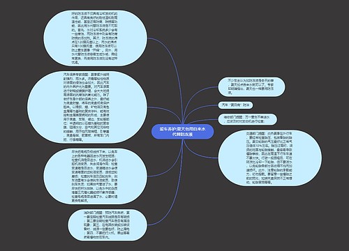 爱车养护:夏天勿用自来水代替防冻液