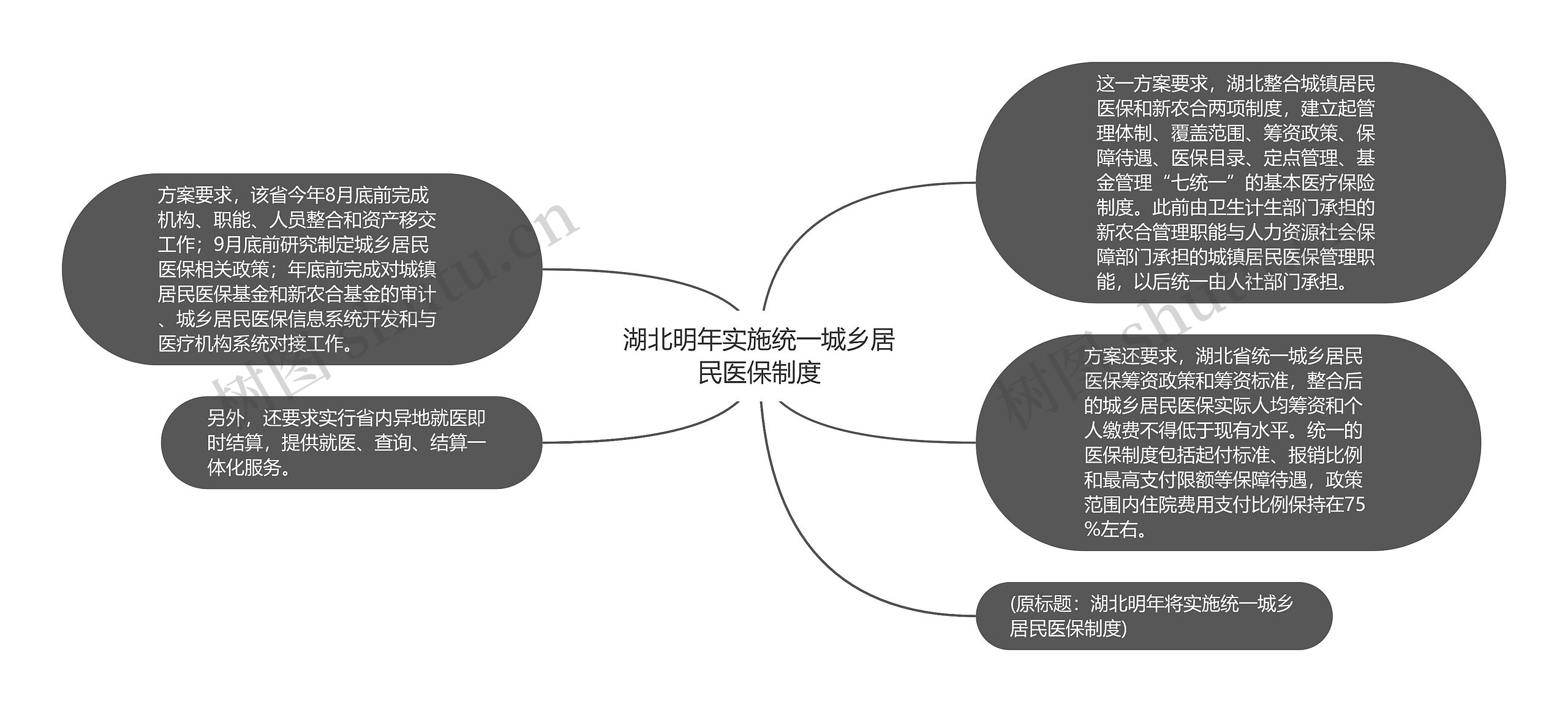 湖北明年实施统一城乡居民医保制度思维导图