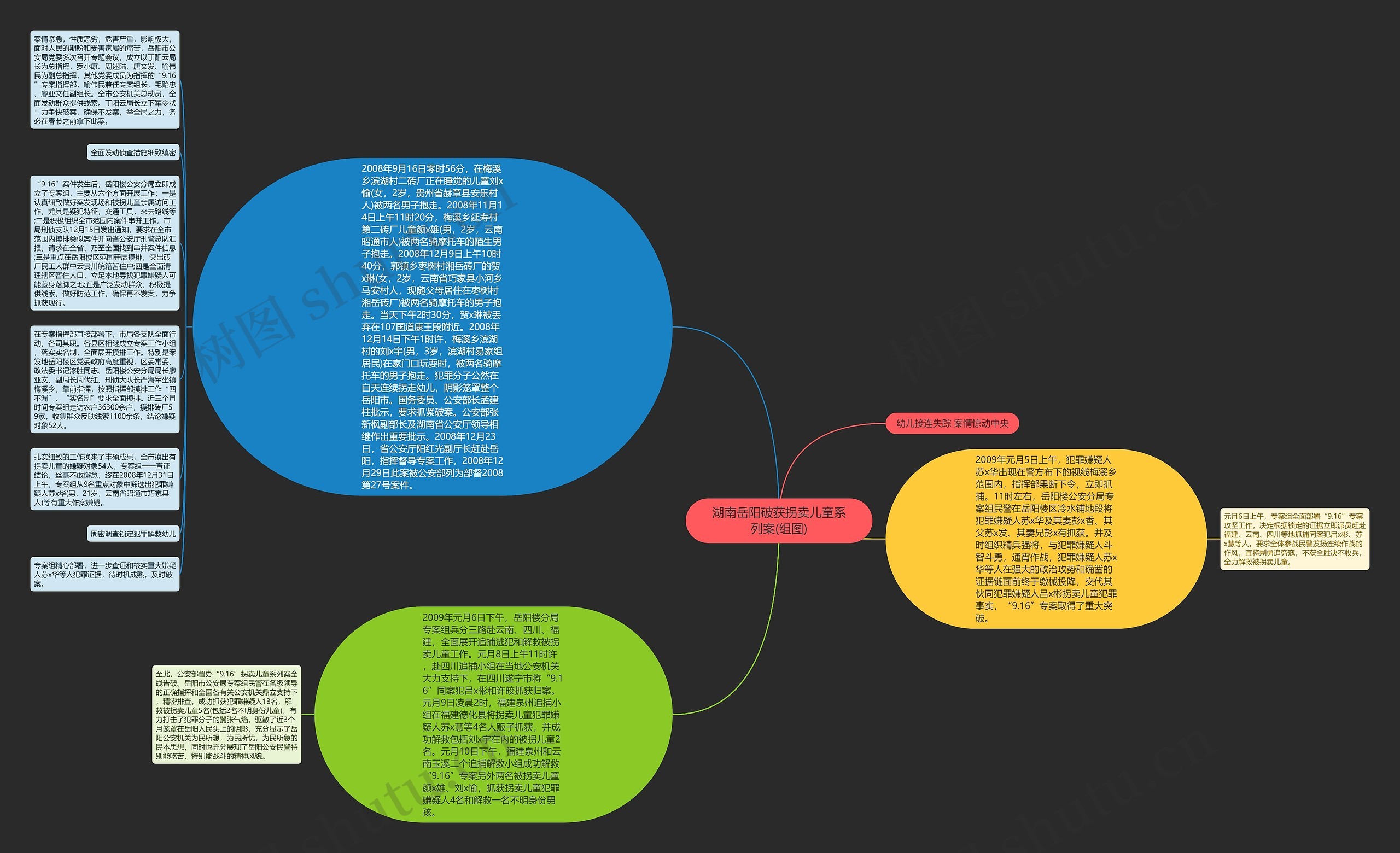 湖南岳阳破获拐卖儿童系列案(组图)思维导图