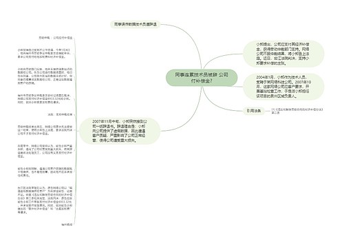 同事连累技术员被辞 公司付补偿金?