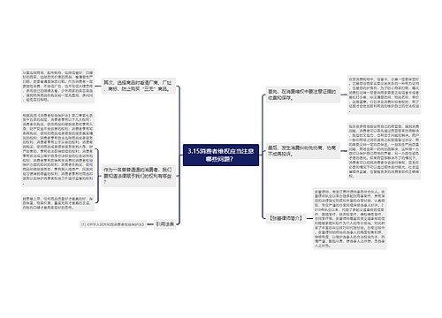 3.15消费者维权应当注意哪些问题？