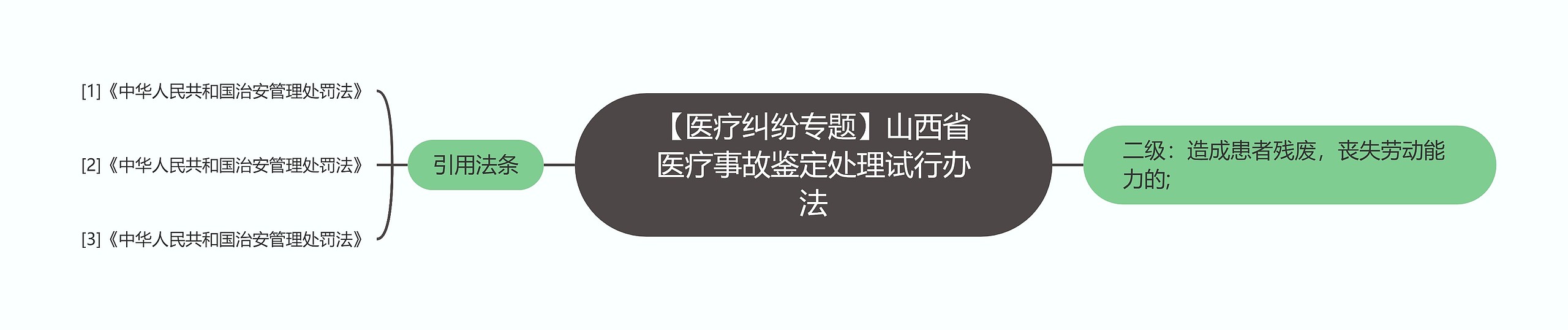 【医疗纠纷专题】山西省医疗事故鉴定处理试行办法思维导图