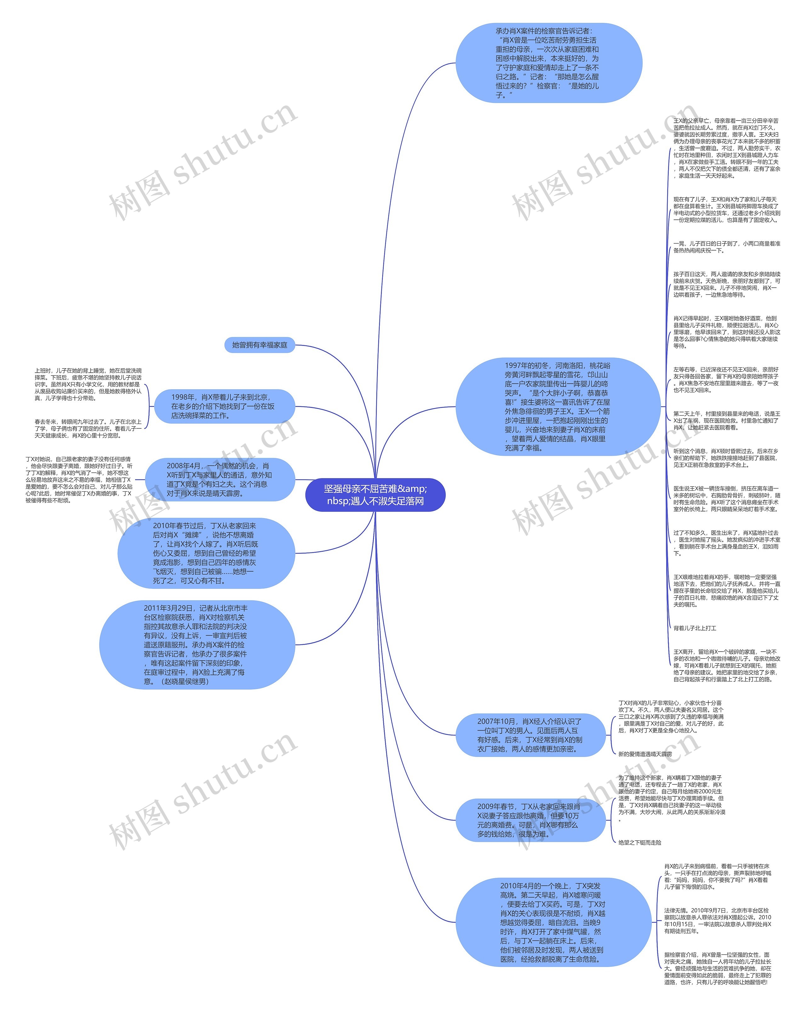 坚强母亲不屈苦难&amp;nbsp;遇人不淑失足落网思维导图