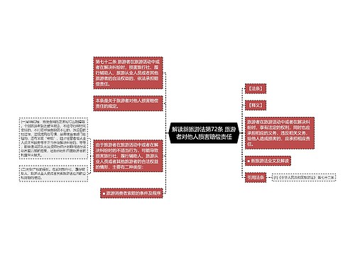 解读新旅游法第72条 旅游者对他人损害赔偿责任