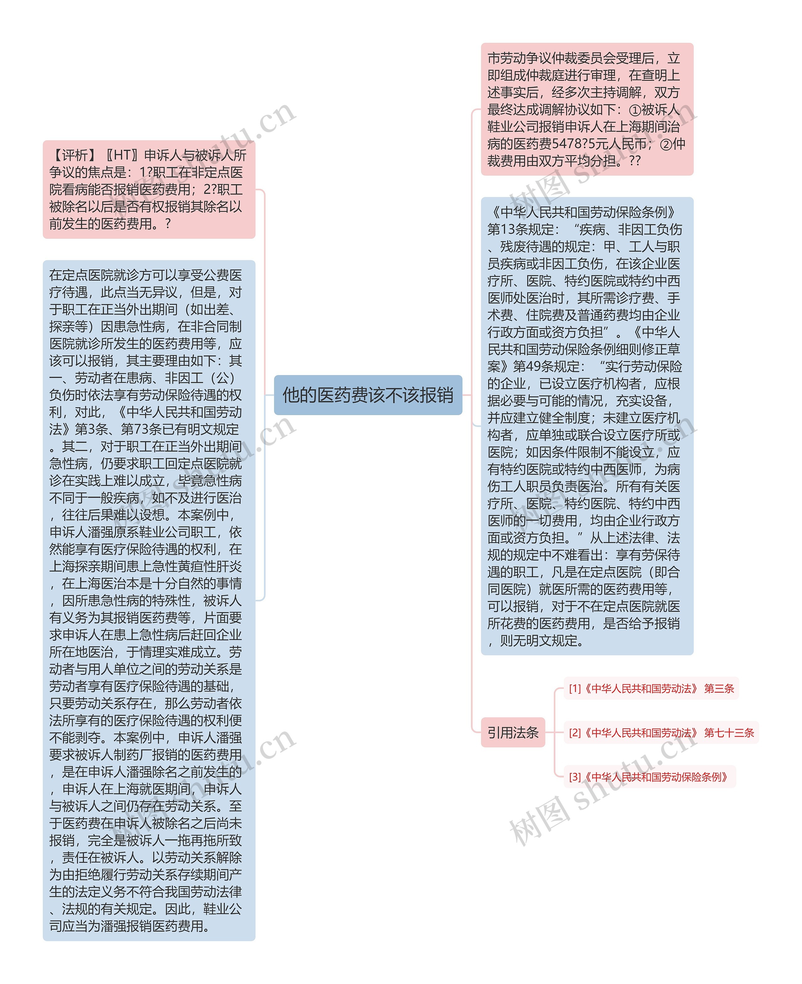 他的医药费该不该报销思维导图