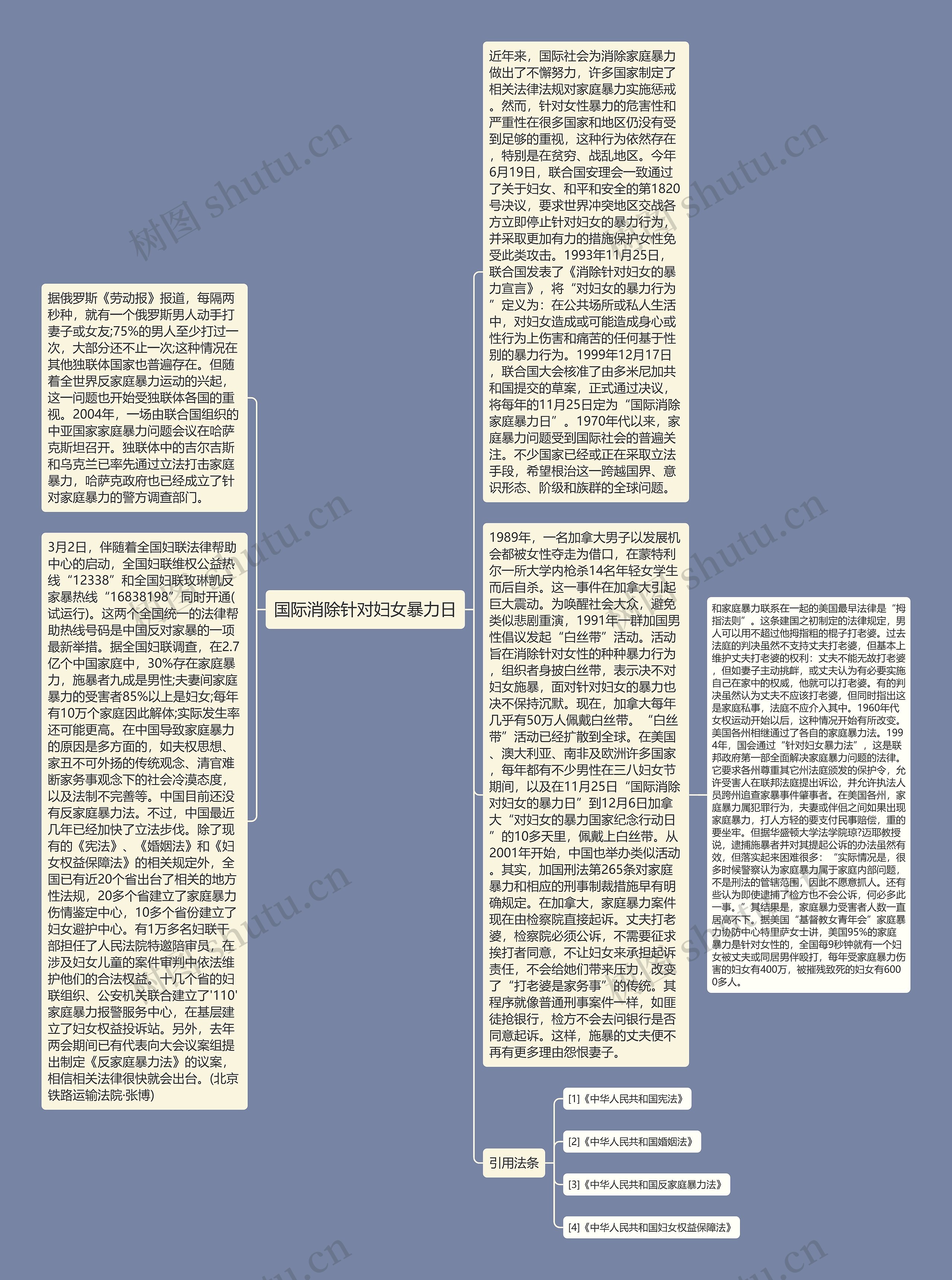 国际消除针对妇女暴力日思维导图