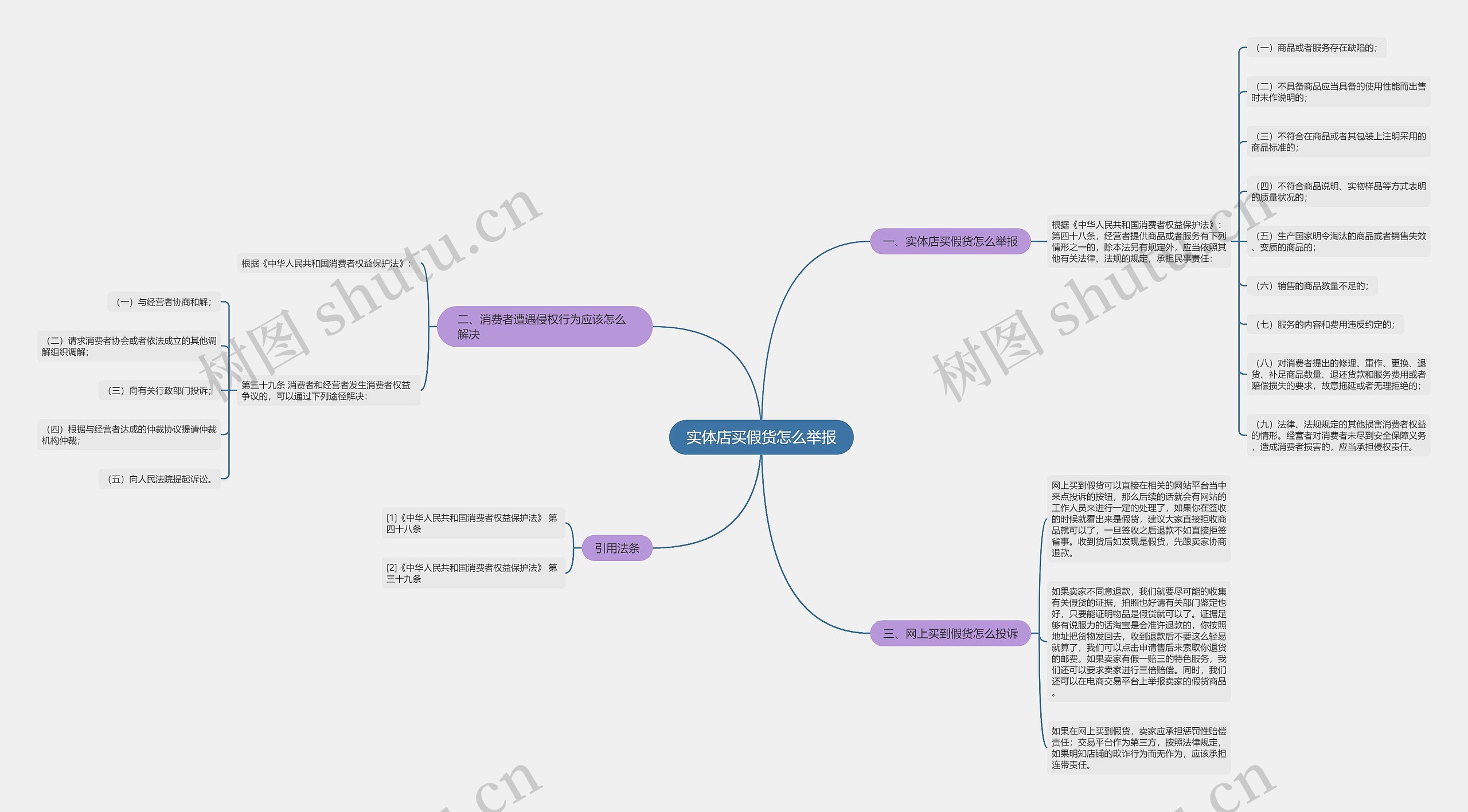 实体店买假货怎么举报思维导图