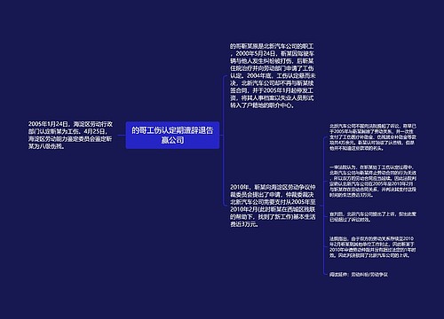 的哥工伤认定期遭辞退告赢公司