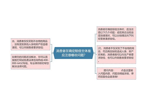 消费者在确定赔偿主体是应注意哪些问题?