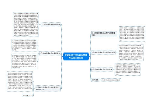 保健食品注册与备案管理办法的主要内容